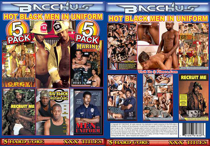 5 Pk Hot Black Men In Uniform (5 Disc Set) - Bacchus 5 Pack  Feature